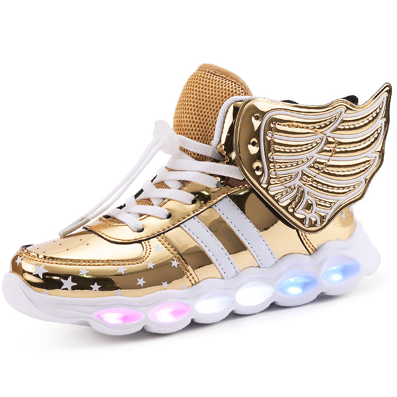 Rechargeable Wing Glitter Sneakers | Light-Up Shoes Rechargeable wings glitter sneakers | Ectron Online