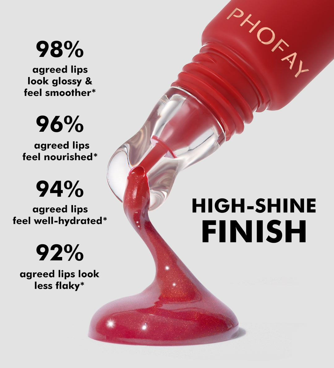PHOFAY Peptide Lip Tint - Plumping & Hydrating Glossy Lip Stain