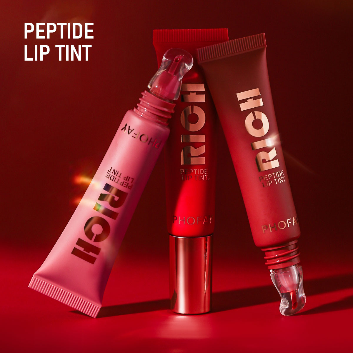 PHOFAY Peptide Lip Tint - Plumping & Hydrating Glossy Lip Stain