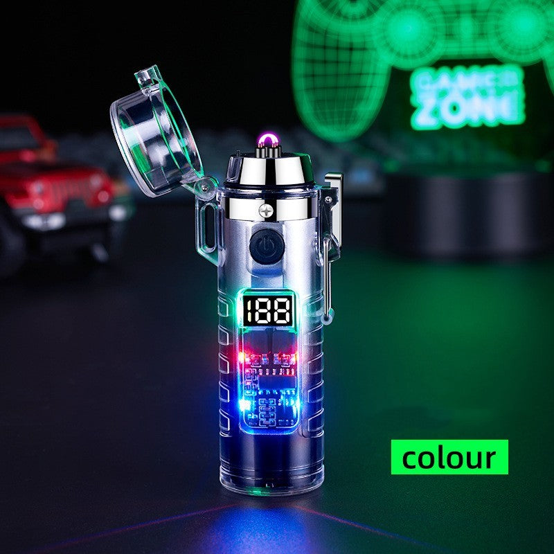 Dual Arc USB Charging Lighter with LED Colorful Light & Power Display Light Gadgets | Ectron Online