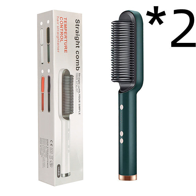 2-in-1 Hair Straightener Hot Comb with Negative Ion Curling Tong New 2 In 1 Hair Straightener Hot Comb Ne | Ectron Online