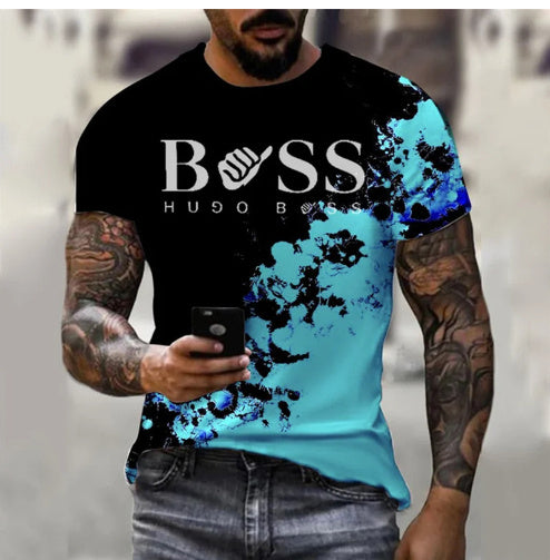 Men’s Printed T-Shirt – Fashion Short Sleeve Casual Top Men's Printed Fashion Fashion Short Slee | Ectron Online