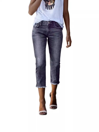 Women's Retro Slim-Fit Stretch Jeans | Trendy Vintage Denim Pants Fashionable Retro Slim-fit Stretch Jeans | Ectron Online