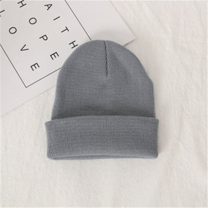 Knitted wool hat autumn and winter