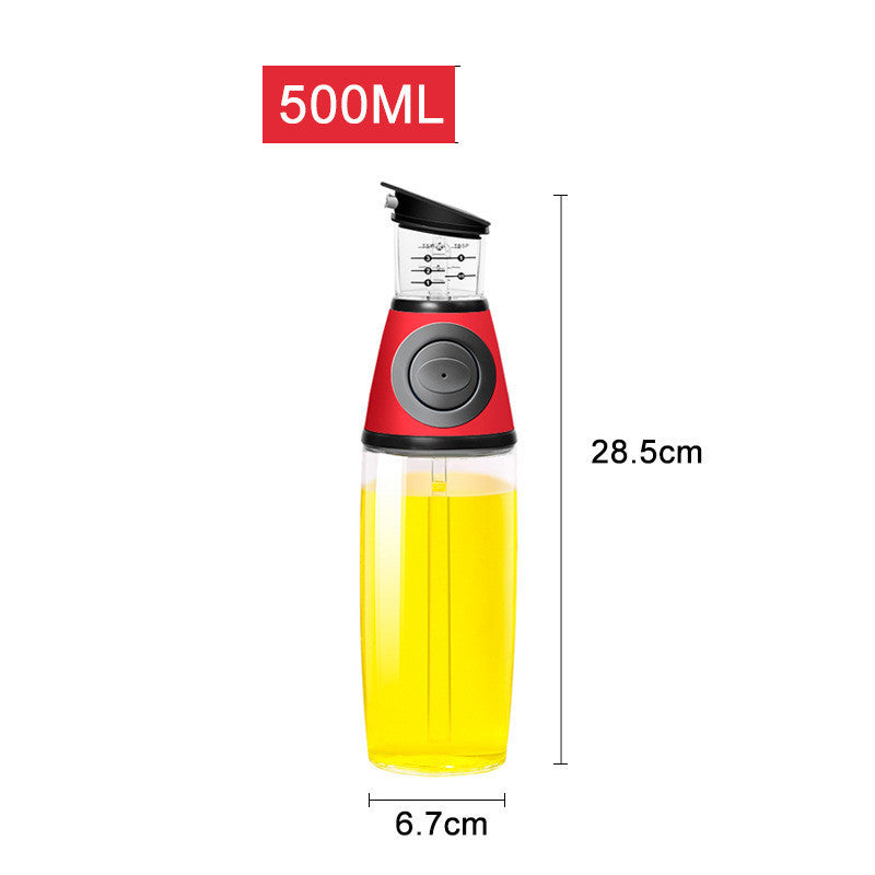 500ml Measurable Glass Oil Bottle – Leakproof Soy Sauce Dispenser 500ml Measurable Glass Bottle Oil Bottle | Ectron Online