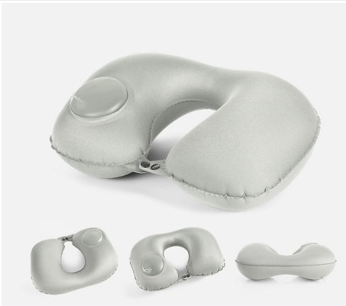 Portable U-Shape Inflatable Travel Pillow for Car & Office Nap Portable U-Shape Inflatable Travel Pillo | Ectron Online