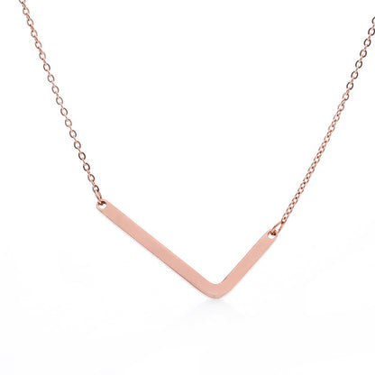 Fabulous Rose Gold Plated Stainless Steel Initial Letter Pendant Necklace