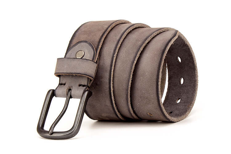 Men's leather pin buckle belt showcasing a sleek design and durable material for refined style.