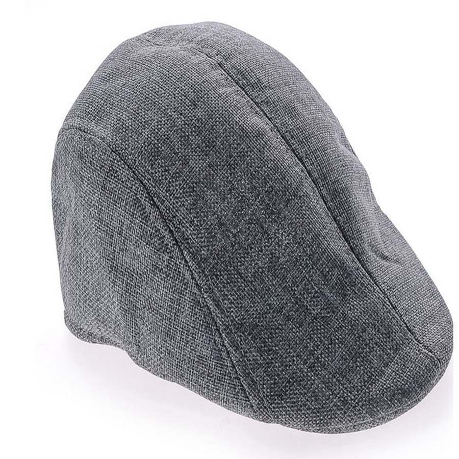 Breathable linen cotton duck tongue beret middle aged man