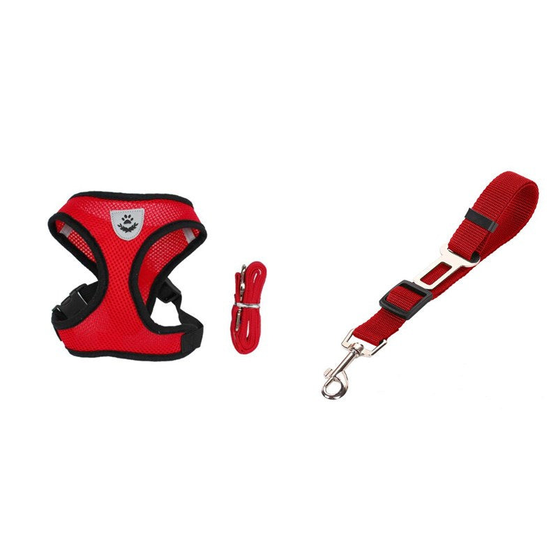 Adjustable Pet Safety Harness and Leash Pet Car Seat Belt Pet Leash | Ectron Online