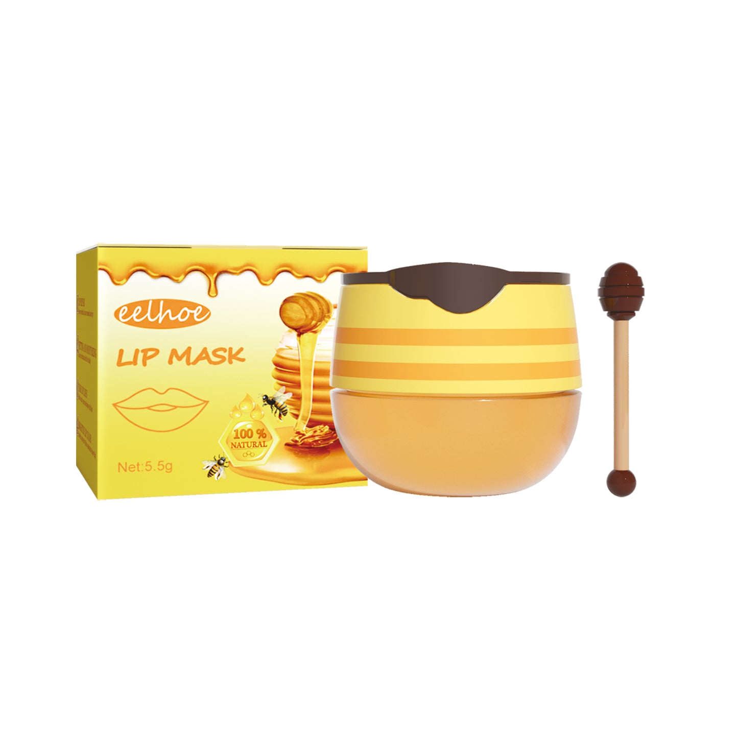 EELHOE Honey Lip Mask - Moisturizing & Exfoliating Lip Sleep Mask