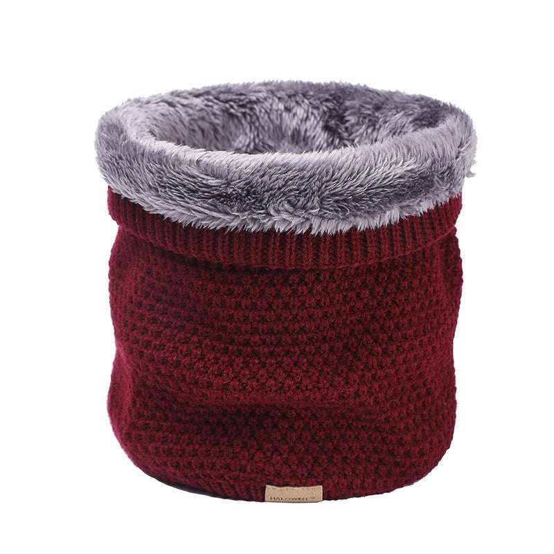 Plain Knitted Neck Gaiter Plain Knitted Scarf Outdoor Velvet Padde | Ectron Online