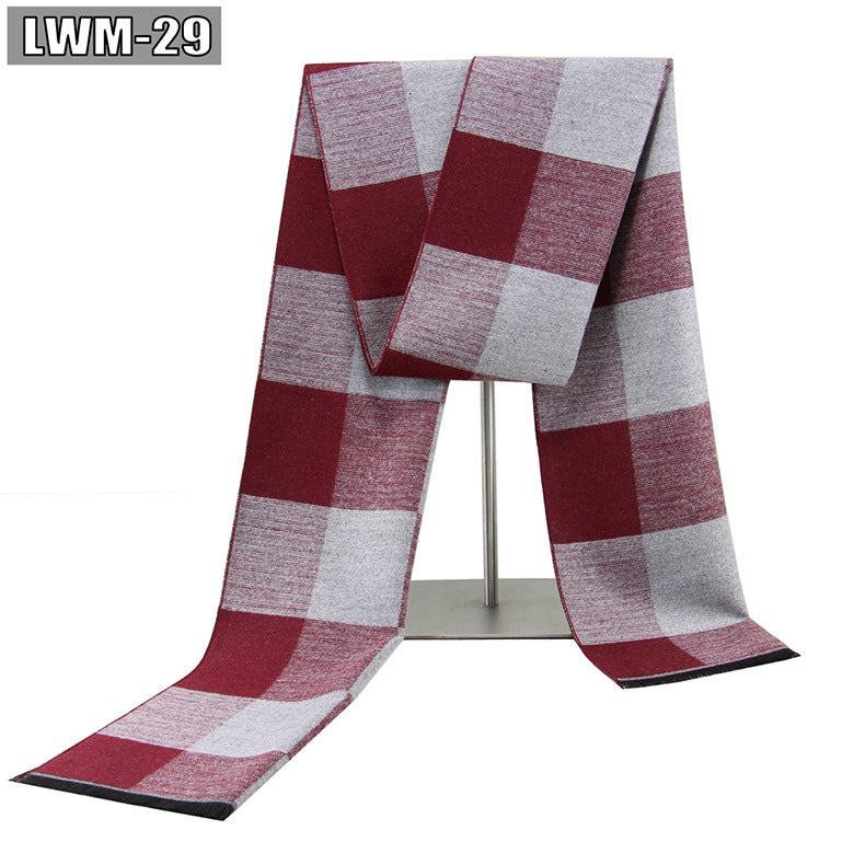 Men's Cashmere Business Plaid Scarf Men's Scarf European And American Cashme | Ectron Online