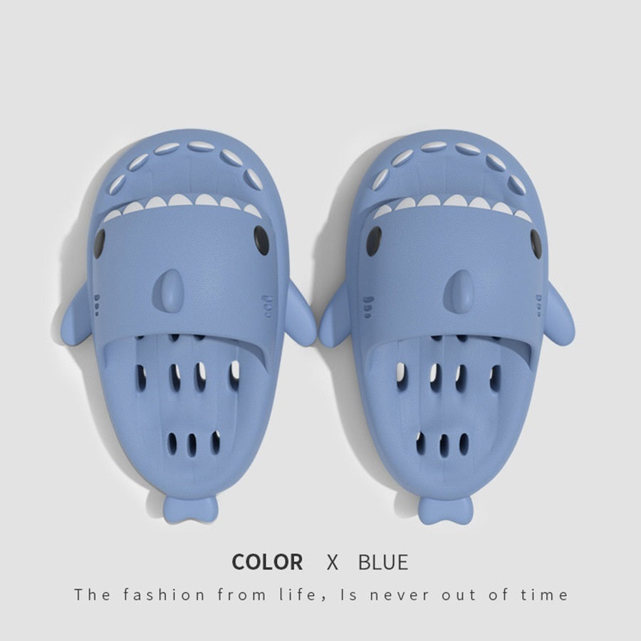 Shark Slippers With Drain Holes Shower Shoes For Women Quick Drying Eva Pool Shark Slides Beach Sandals With Drain Holes Shark Slippers With Drain Holes Shower S | Ectron Online