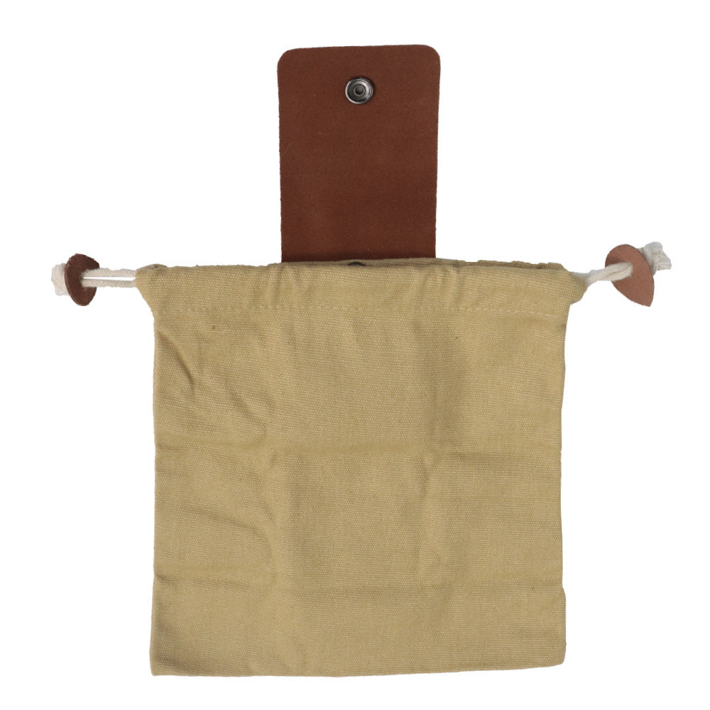 Leather & Canvas Foraging Bag - Collapsible for Hiking & Camping Leather Foraging Bag Mushroom Foraging B | Ectron Online