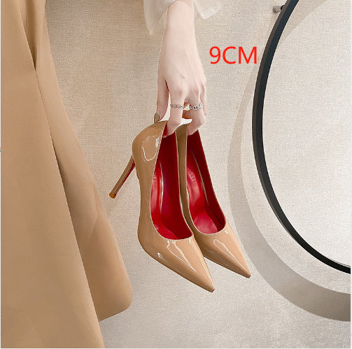 Stiletto Pumps with Red Sole - Pointed Toe Heels Black With Red Background High Heels Wom | Ectron Online