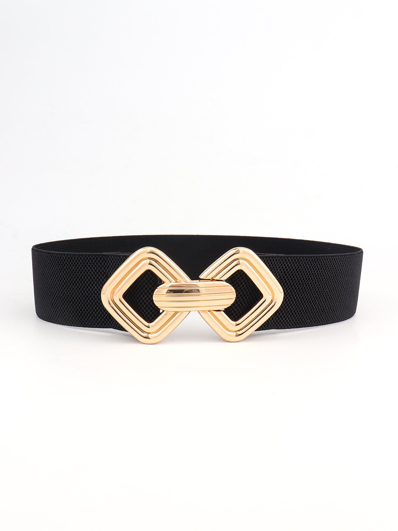 Geometric Buckle Elastic Wide Belt - Trendy & Comfortable Belt | Ectron Online