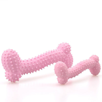 Dog TPR Milk Flavor Prickly Bone Shaped Teething Toy