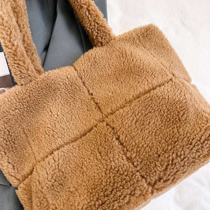 Luxury Plush Bag - Winter Fashion Cute Tote Handbag Women's Designer Luxury Plush Bag Winter | Ectron Online