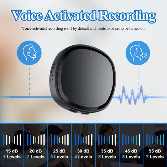 64GB Digital Voice Activated Recorder | Magnetic 3-in-1 Audio Device