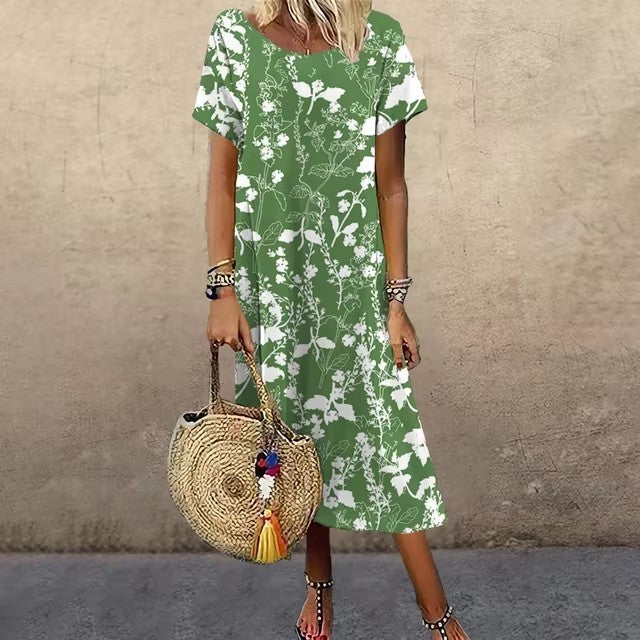Summer Super Large Beach Short Sleeve Dress – Breezy & Loose Summer Super Large Beach Short Sleeve Dr | Ectron Online