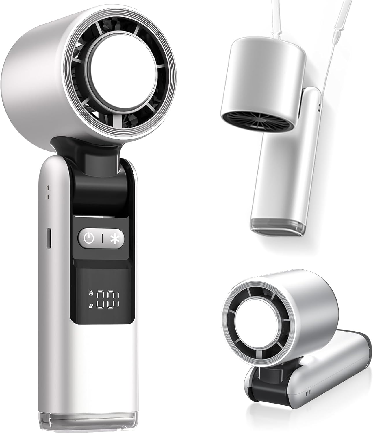 Portable Turbo Handheld Fan - Rechargeable Foldable Mini Fan