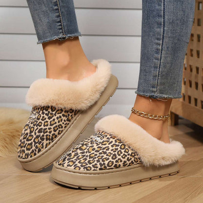 Couple's Simple Autumn And Winter Indoor Half-covered Heel Slippers