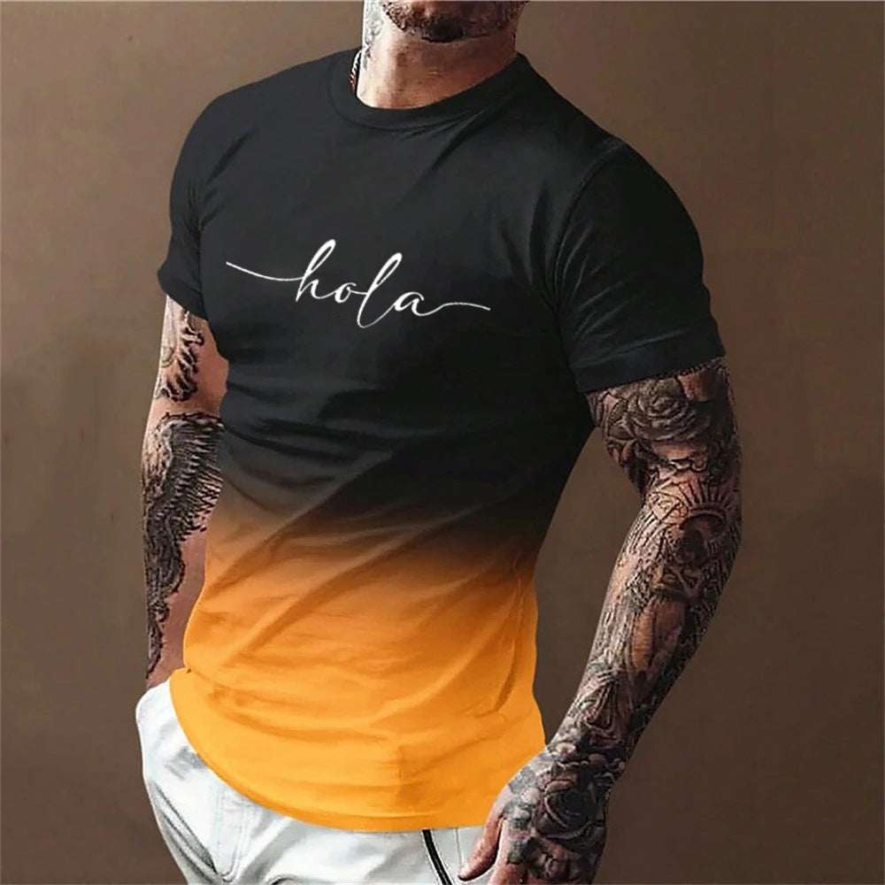 Summer Round Neck T-shirt – Loose Fit with Letter Print Summer Round Neck Loose Letter Print Sho | Ectron Online