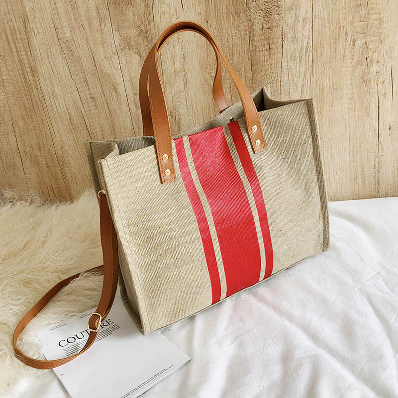Portable Briefcase OL Professional Business Commuting Stripes Handbag Portable Briefcase OL Professional Busin | Ectron Online