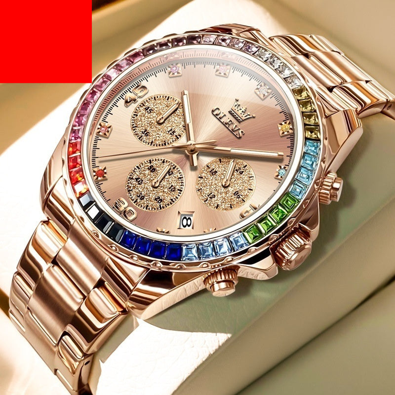 Multi-functional Three-eye Quartz Men's Watch Quartz Men's Watch | Ectron Online