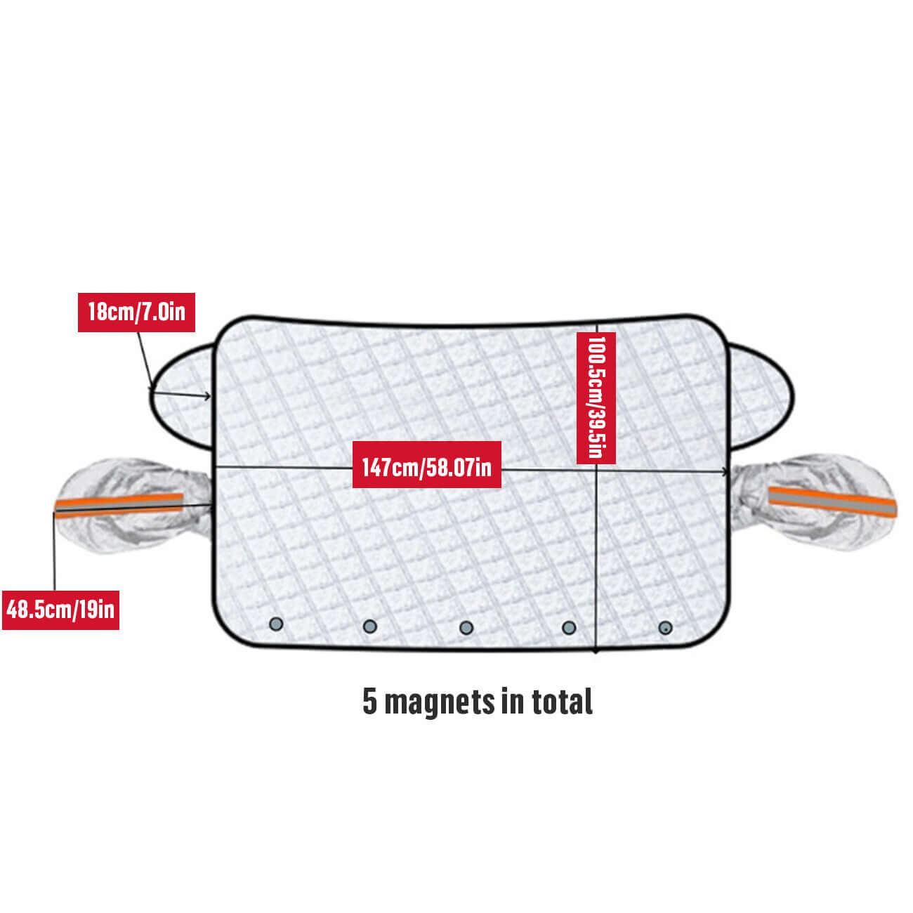 Universal Car Windshield Snow Cover Universal Car Windshield Snow Cover Magn | Ectron Online