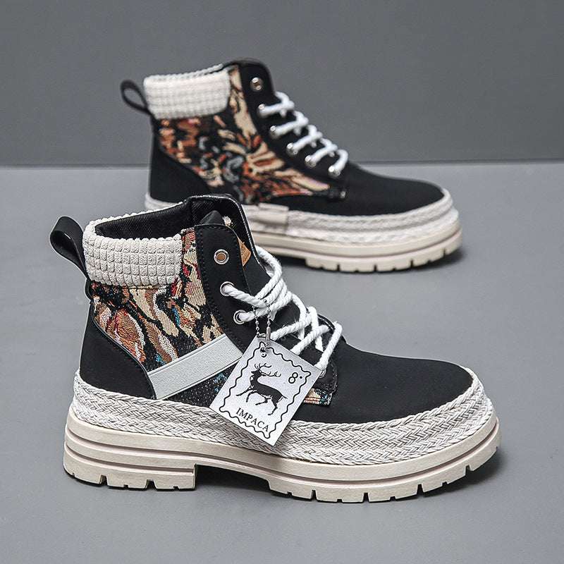 Men’s Casual High-Top Worker Boots – All-Match & Durable Men's Casual All-match Worker Boot High- | Ectron Online