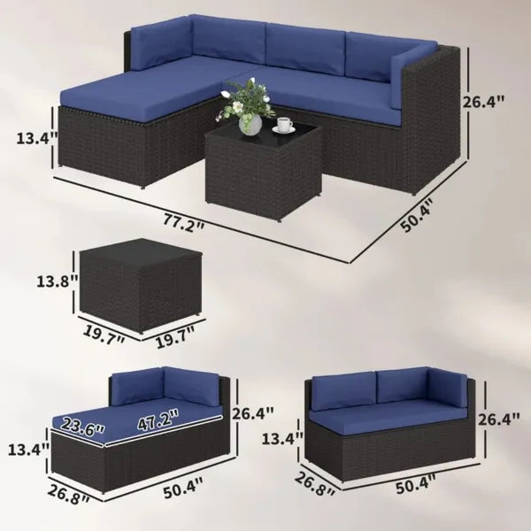 Outdoor Back-Yard Patio Furniture Set | Stylish Garden Seating
