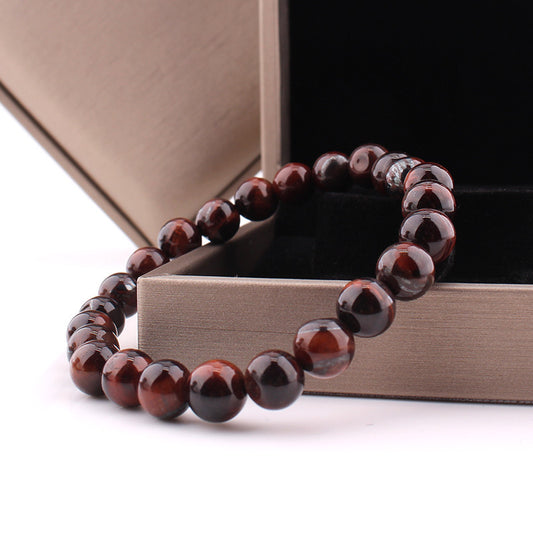 Vintage Style  8mm Red Tiger Eye Bracelet Anti-fatigue