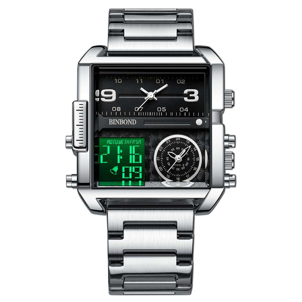 Men's Large Dial Sports Quartz Watch Men's Fashion Large Dial Multi-functiona | Ectron Online