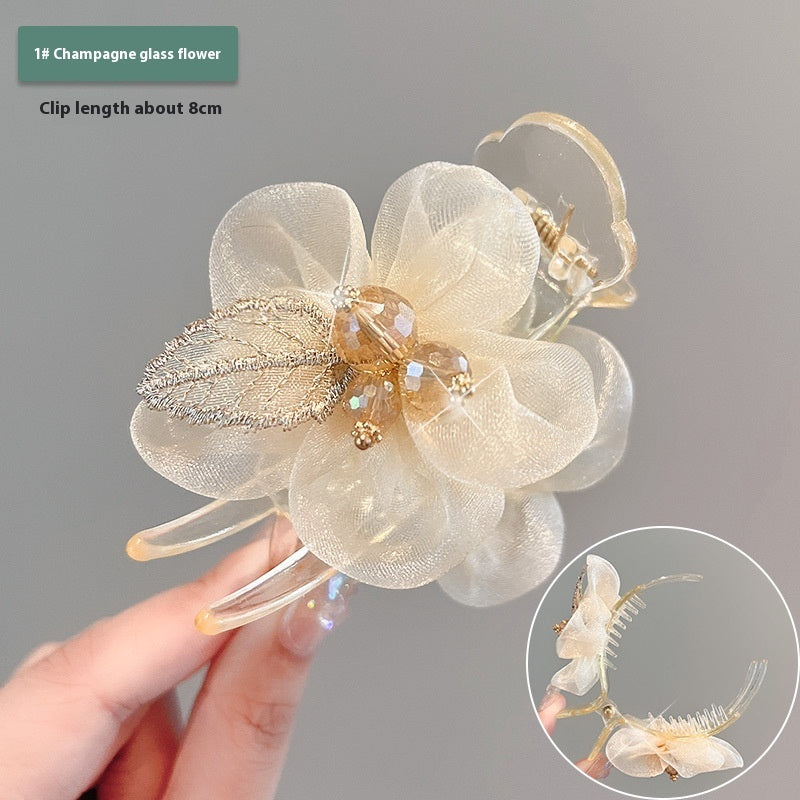 Elegant Bun Grabber Clip – Minimalist Floral Hair Accessory Bun Grabber Clip Headdress Sense Barrett | Ectron Online