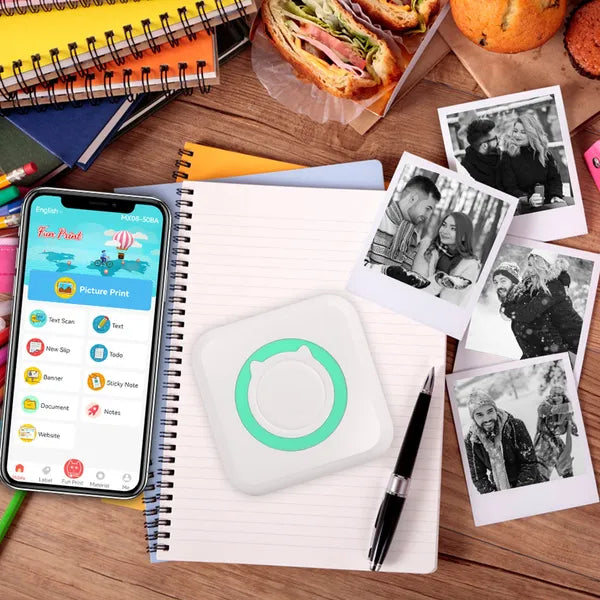Pocket Wireless Thermal Printer | Portable Inkless Mini Sticker Maker