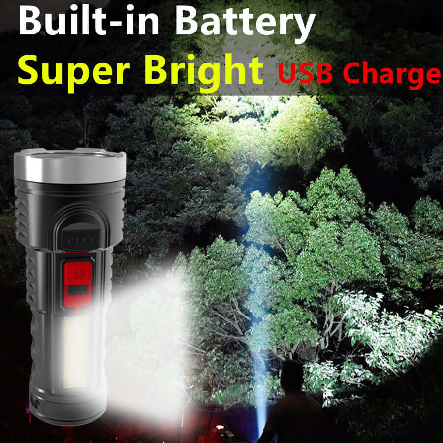 Rechargeable LED Flashlight & Work Light LED Flashlight Torch Rechargeable Work L | Ectron Online
