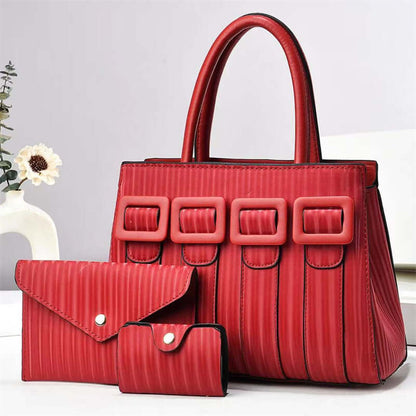 3-Piece Large Capacity Tote Set - Women's Handbag & Purse Trio Three-Piece Sets Large Capacity Tote Wom | Ectron Online
