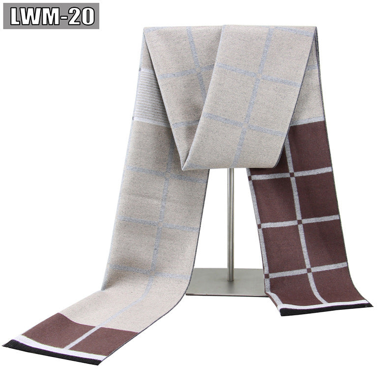 Men's Cashmere Business Plaid Scarf Men's Scarf European And American Cashme | Ectron Online