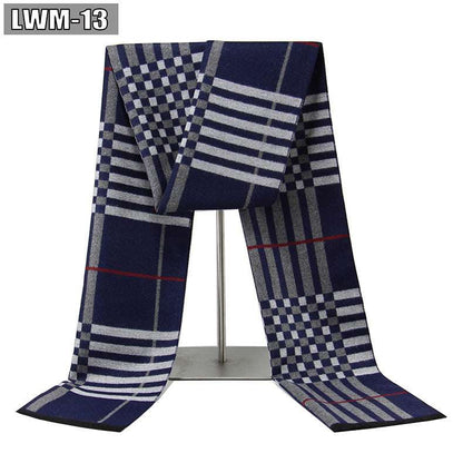 Men's Scarf European And American Cashmere Autumn And Winter Business Plaid
