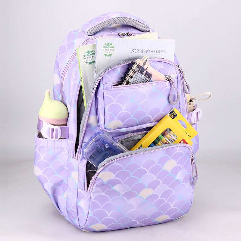 Printed Primary School Backpack | Burden Alleviation & Waterproof Printed Primary School Student Schoolbag | Ectron Online
