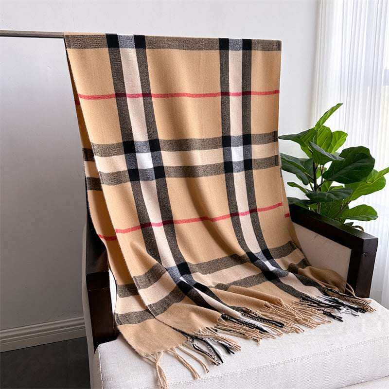 Cashmere-like Plaid Warm Shawl Scarf Unisex All-matching