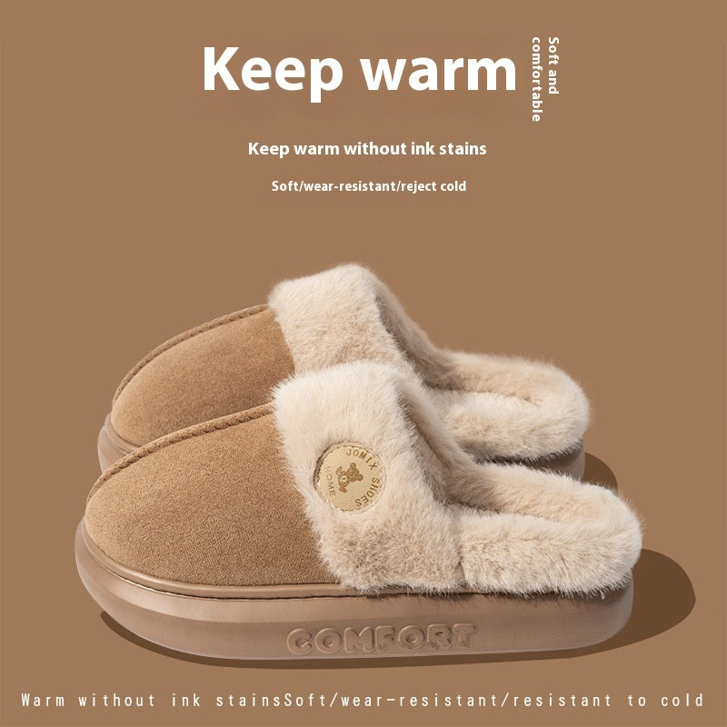New Plush Winter Slippers – Thick-Soled Warm Shoes for All New Plush Slippers For Women Men Winter | Ectron Online