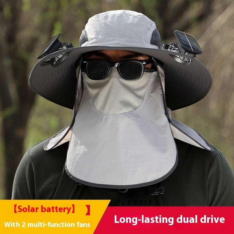 Solar Fan Sun Hat – Quick-Drying Outdoor Big Brim Protection Quick-drying Solar Fan Outdoor Big Brim | Ectron Online