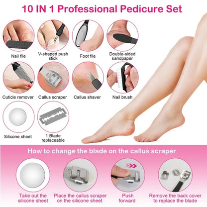 17pc Electric Foot Callus Remover Kit 17Pcs Electric Foot Callus Remover | Ectron Online