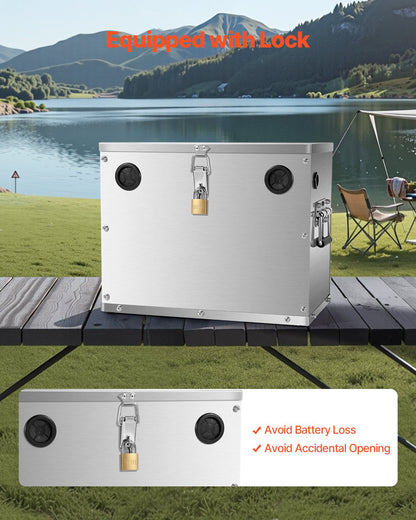 Stainless Steel Battery Box Group 24/31 | Marine & Trolling Motor Shell Battery Box Group 24/31 Stainless Steel | Ectron Online