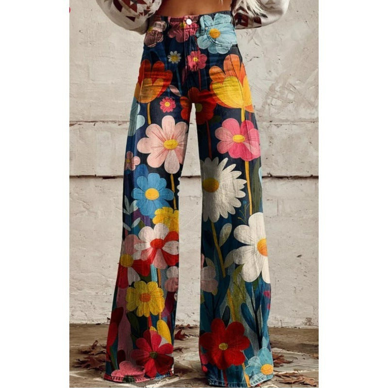 Women's Printed High Waist Loose Fashion Women's Printed High Waist Loose | Ectron Online