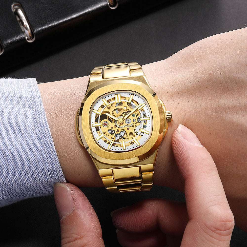 Men's Automatic Hollow Watch Mechanical Hollowing Automatic Business | Ectron Online
