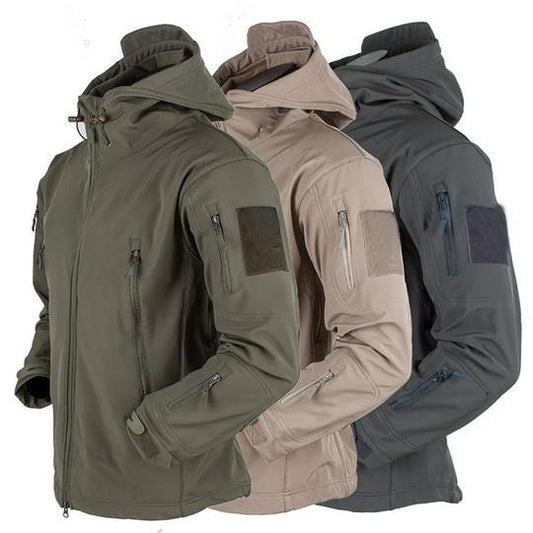 Soft Shell Jacket Men Windproof Hooded Jacket